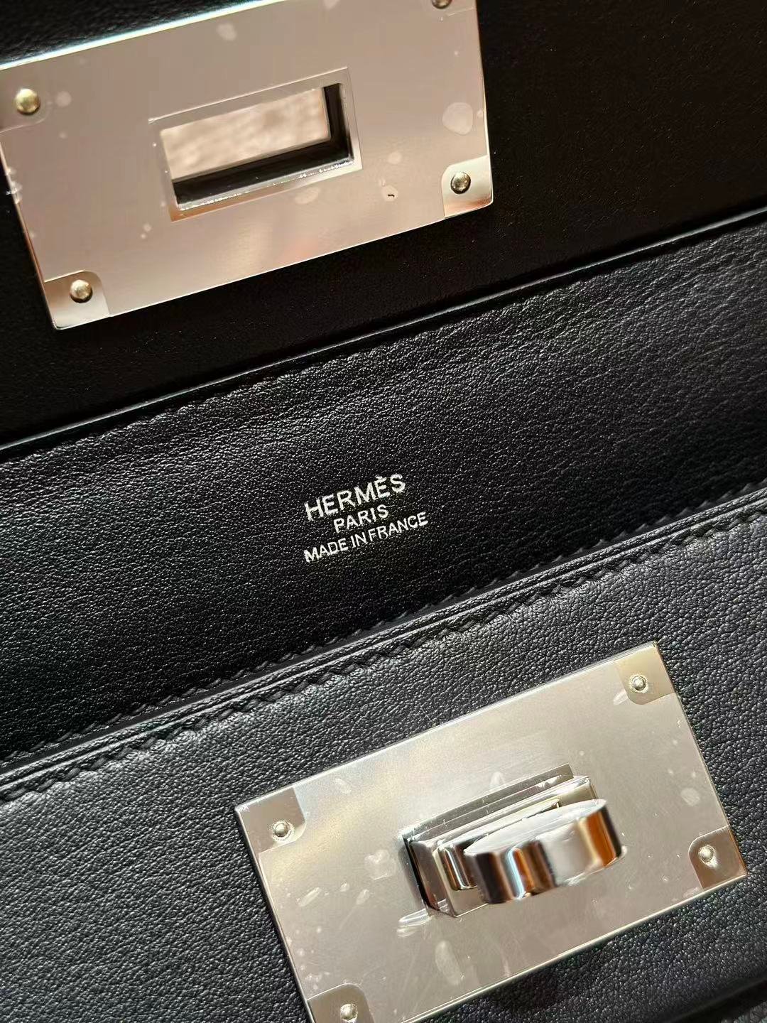Hand‑Stitched Wax‑Thread 24/24 Bag, Imported Swift and Taurillon Leather, Versatile Shoulder Handbag - 图片 12