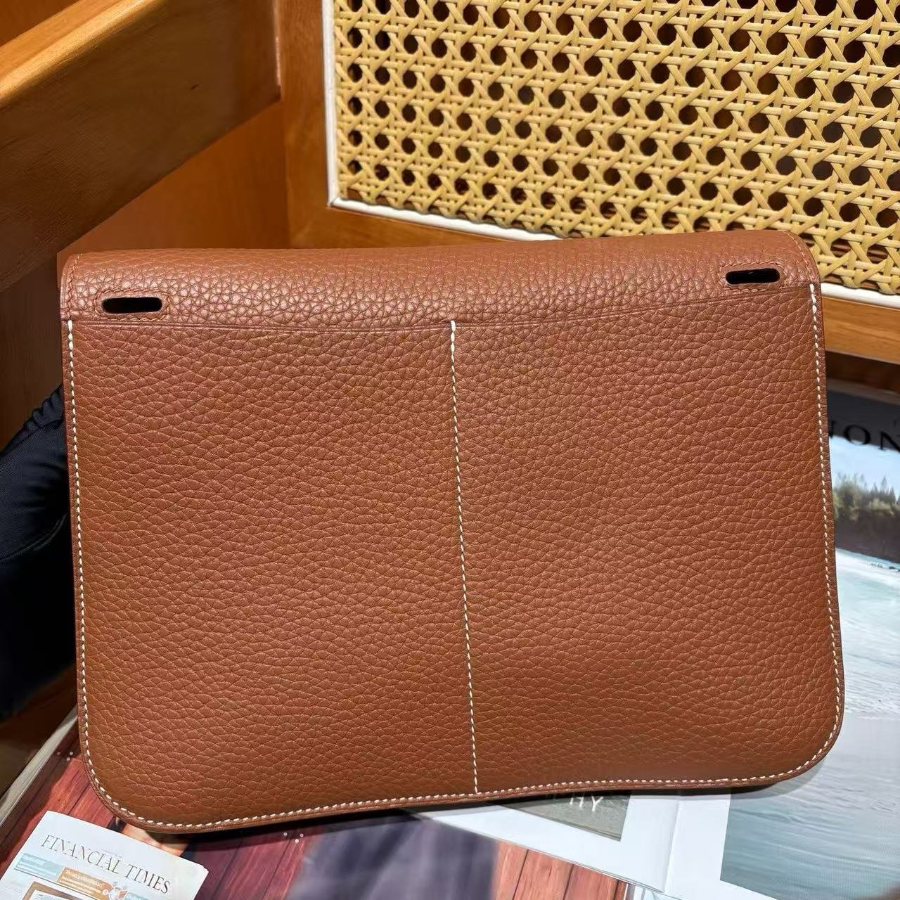 Hand‑Stitched Wax Thread Halzan 25 Bag, Imported TC Leather Ladies Shoulder & Top‑Handle Bag with Detachable Strap - 图片 7