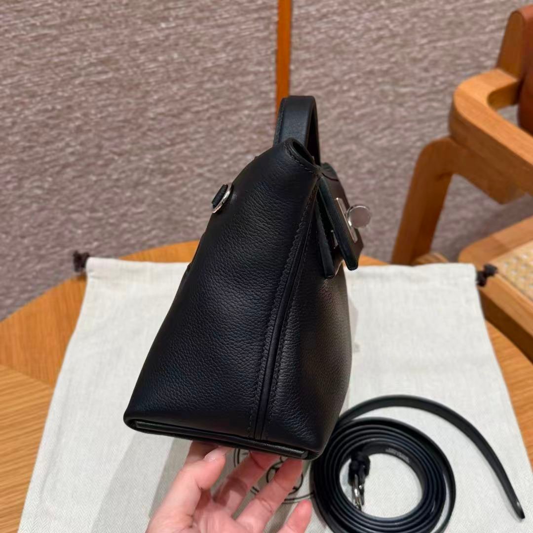 Hand‑Stitched Wax‑Thread 24/24 Bag, Imported Swift and Taurillon Leather, Versatile Shoulder Handbag - 图片 6