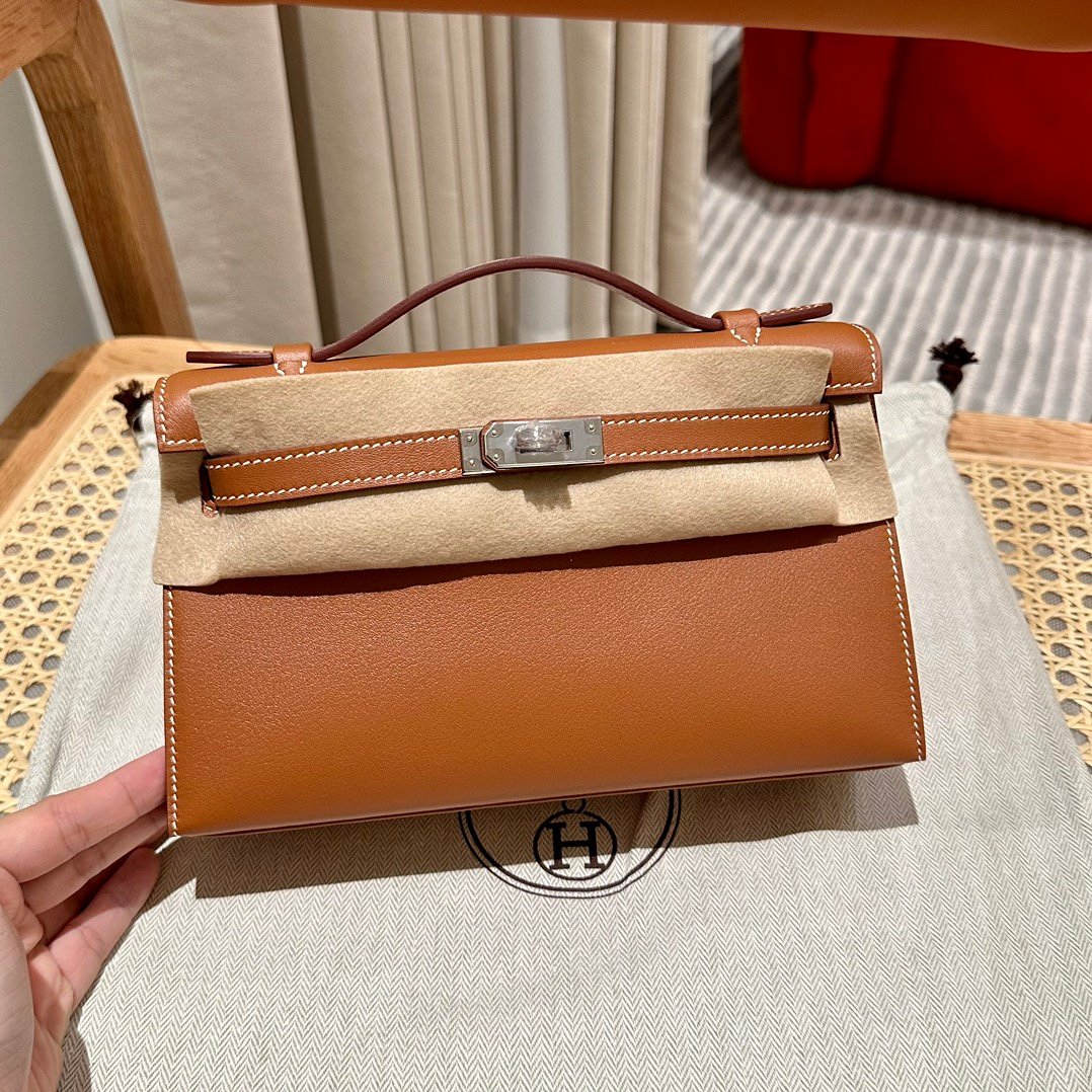 Mini Kelly Generation, imported leather from France SWIFT, with gold or silver clasps. Exclusive custom-made by professional artisans! Purely hand-tapped nails, all steel hardware. - 图片 4