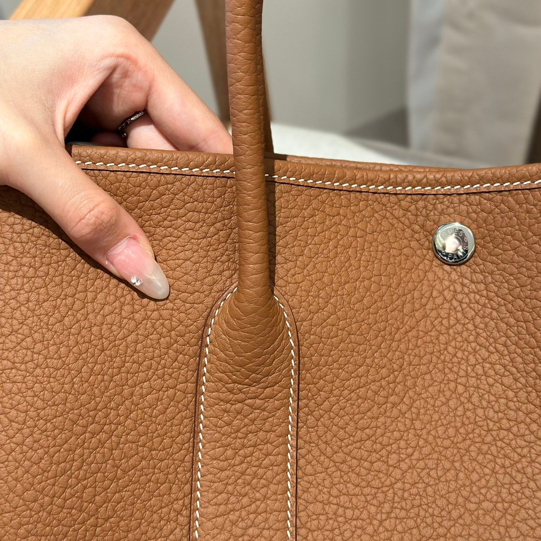 Garden bag, 30 cm / 11.81 inches, ntodo, silver snap fastener, fully hand-sewn, high-end custom-made! 🌸 - 图片 9